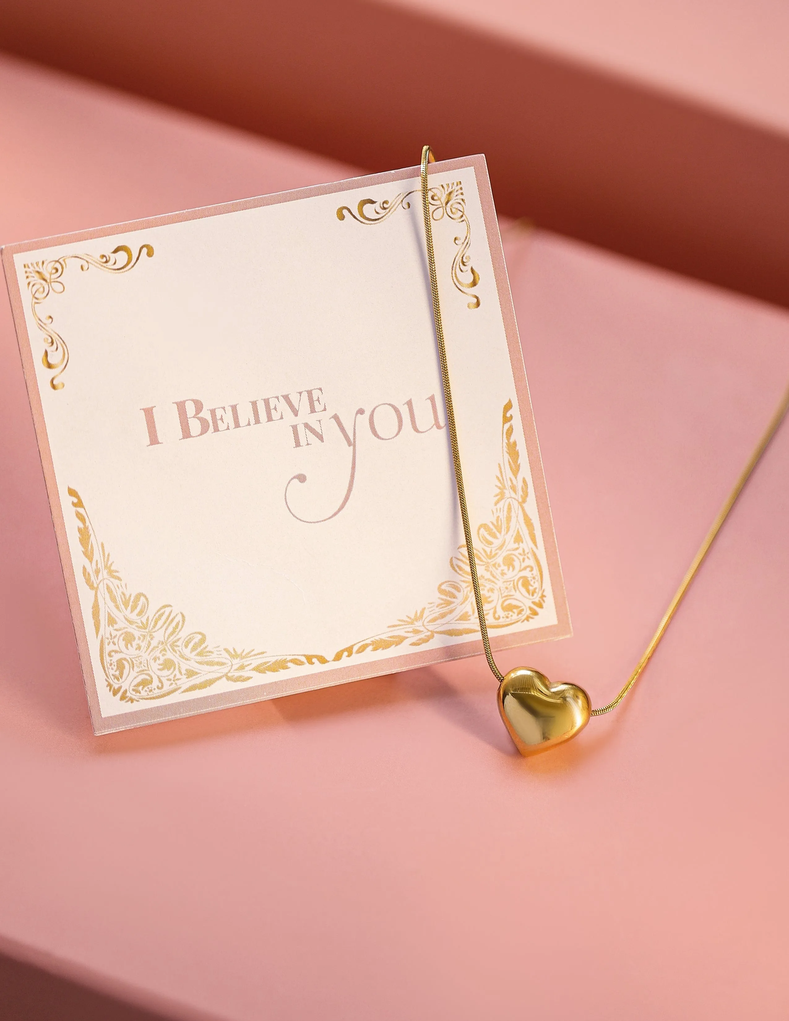 Rubans 22K Gold-Plated Minimal Heart Pendant Necklace