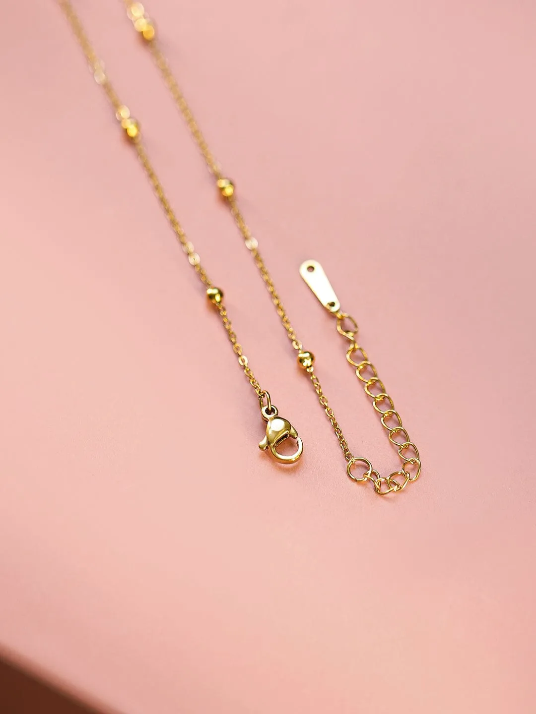 Rubans 22K Gold-Plated Minimal Heart Pendant Necklace