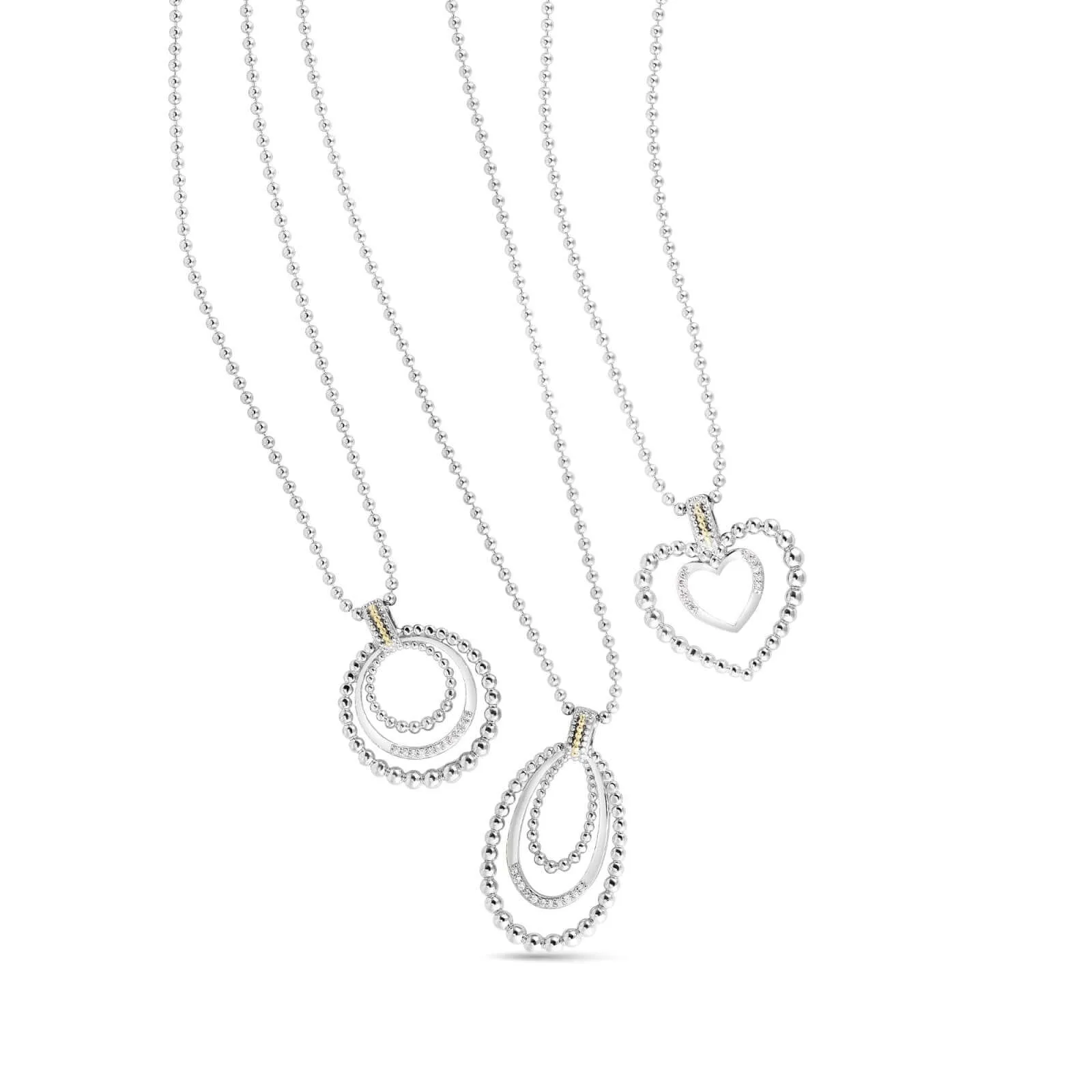 Silver, 18K Gold & Diamond Prosecco Glamour Pendant