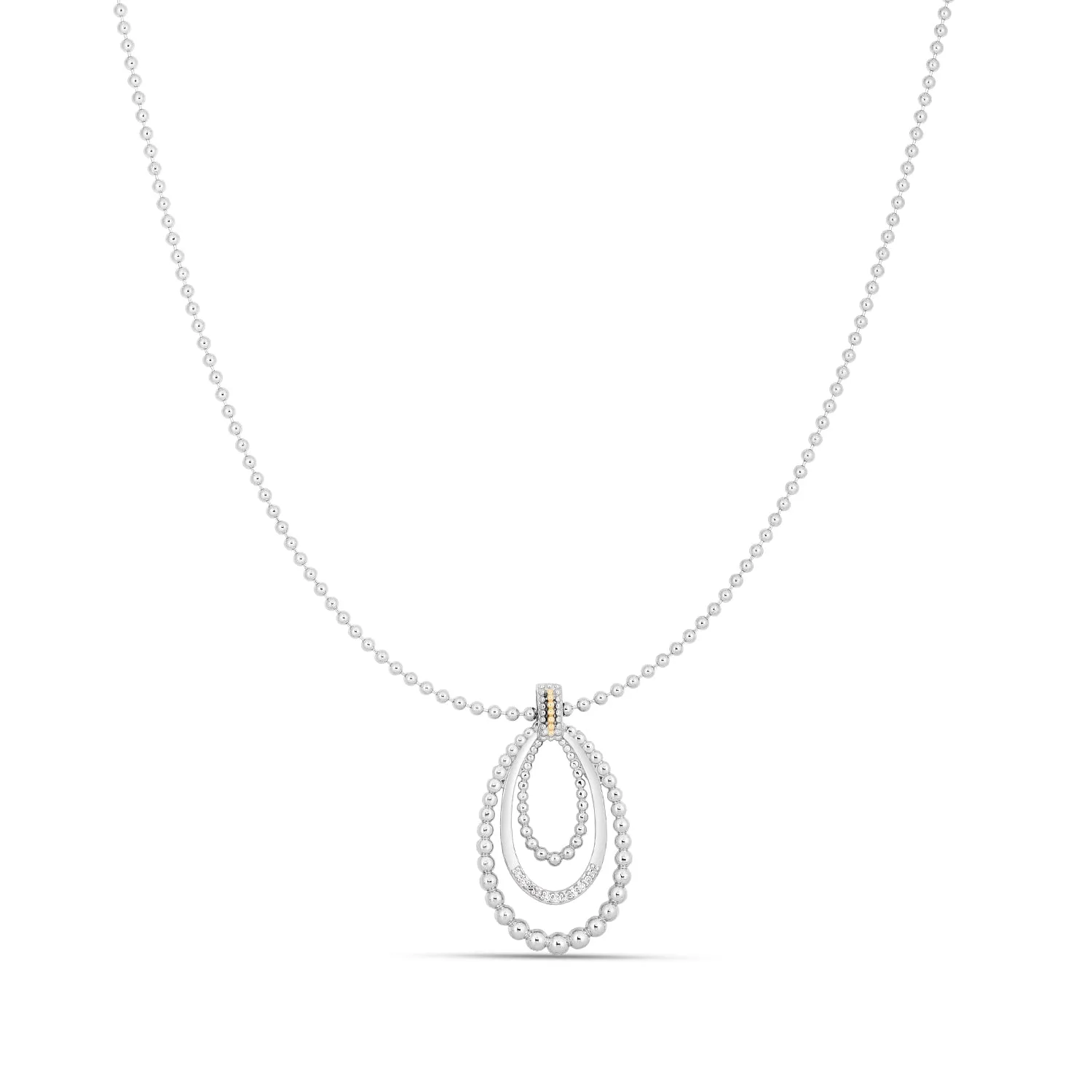 Silver, 18K Gold & Diamond Prosecco Glamour Pendant