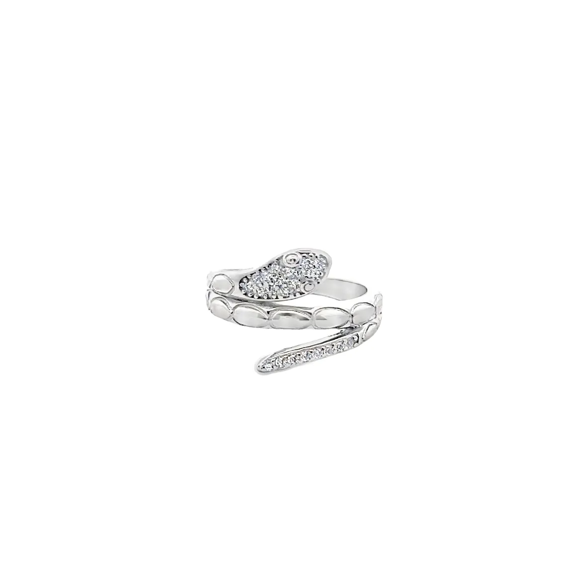 Silver Snake Wrap Ring