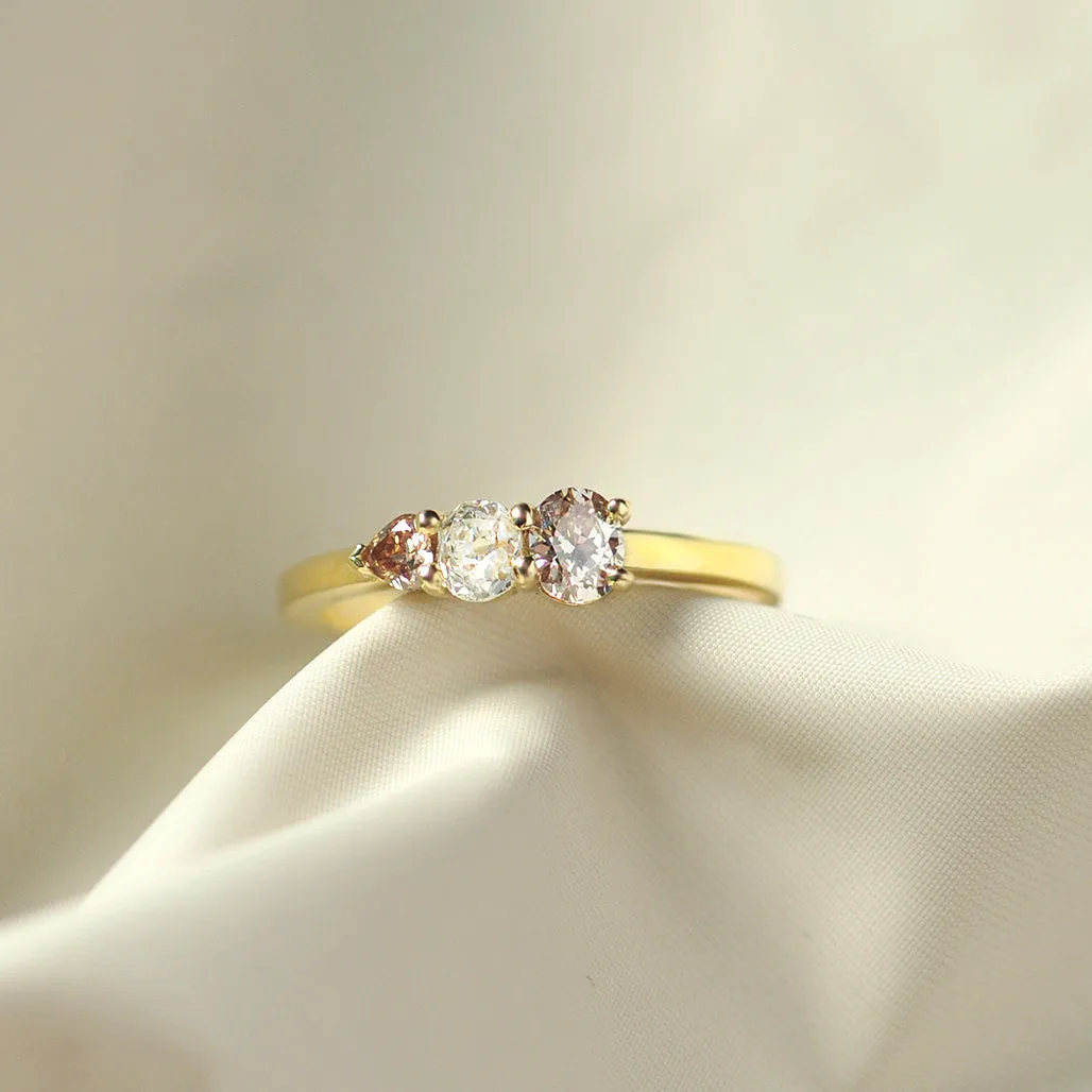 Sitara Champagne and Old Cut Ring