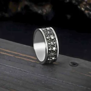 Skull and Crossbones Band Ring