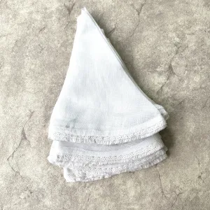 Snowy White Round Napkins ( Set of 4)