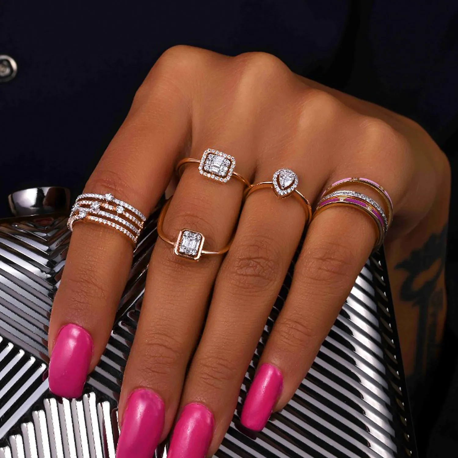 Stackable Light weight Diamond Eternity Band