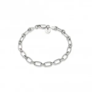 Stacked Linked Chain Sterling Silver Bracelet BRB8004_SLV
