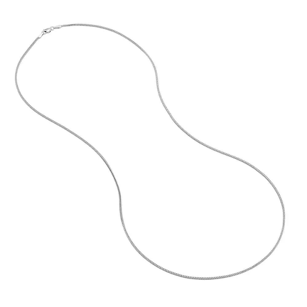 Sterling Silver 1.2mm Franco Chain, 24"