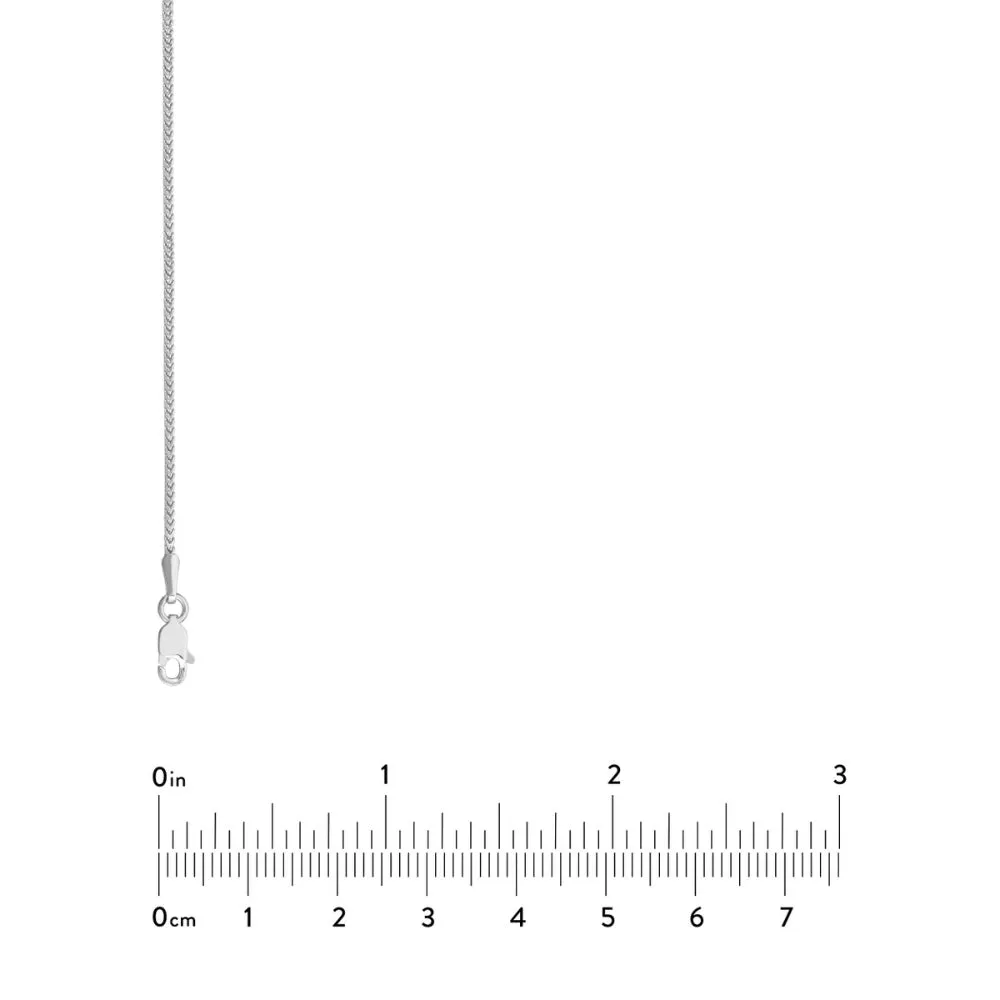 Sterling Silver 1.2mm Franco Chain, 24"