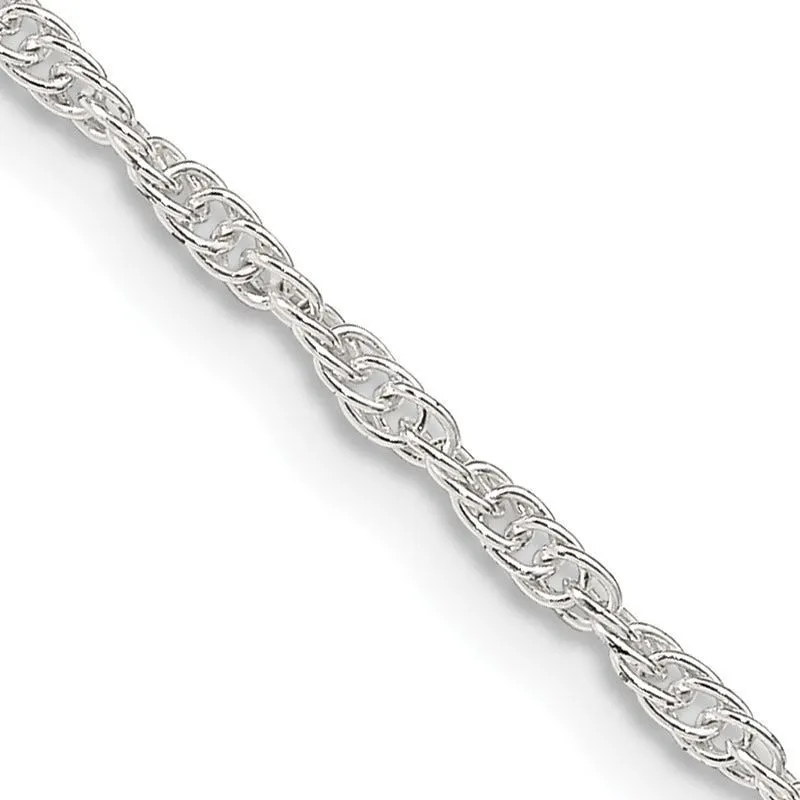 Sterling Silver 1.95mm Loose Rope Chain Necklace