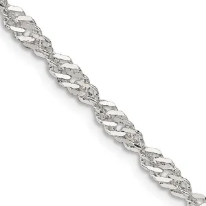 Sterling Silver 3.5mm Singapore Chain Necklace