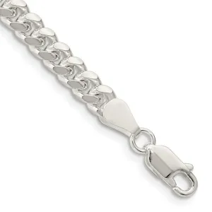 Sterling Silver 5mm Domed w/ Side D/C Curb Chain Bracelet