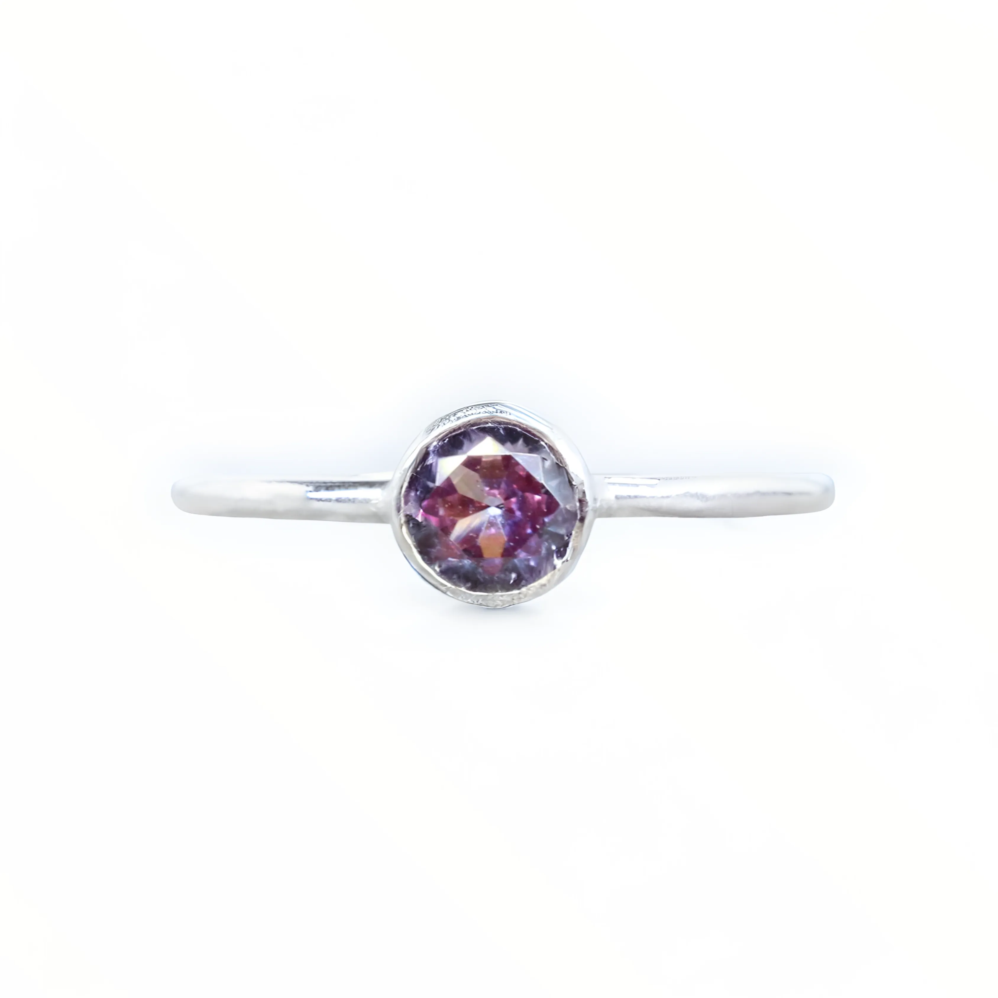 Sterling Silver Lab Alexandrite Stacking Ring