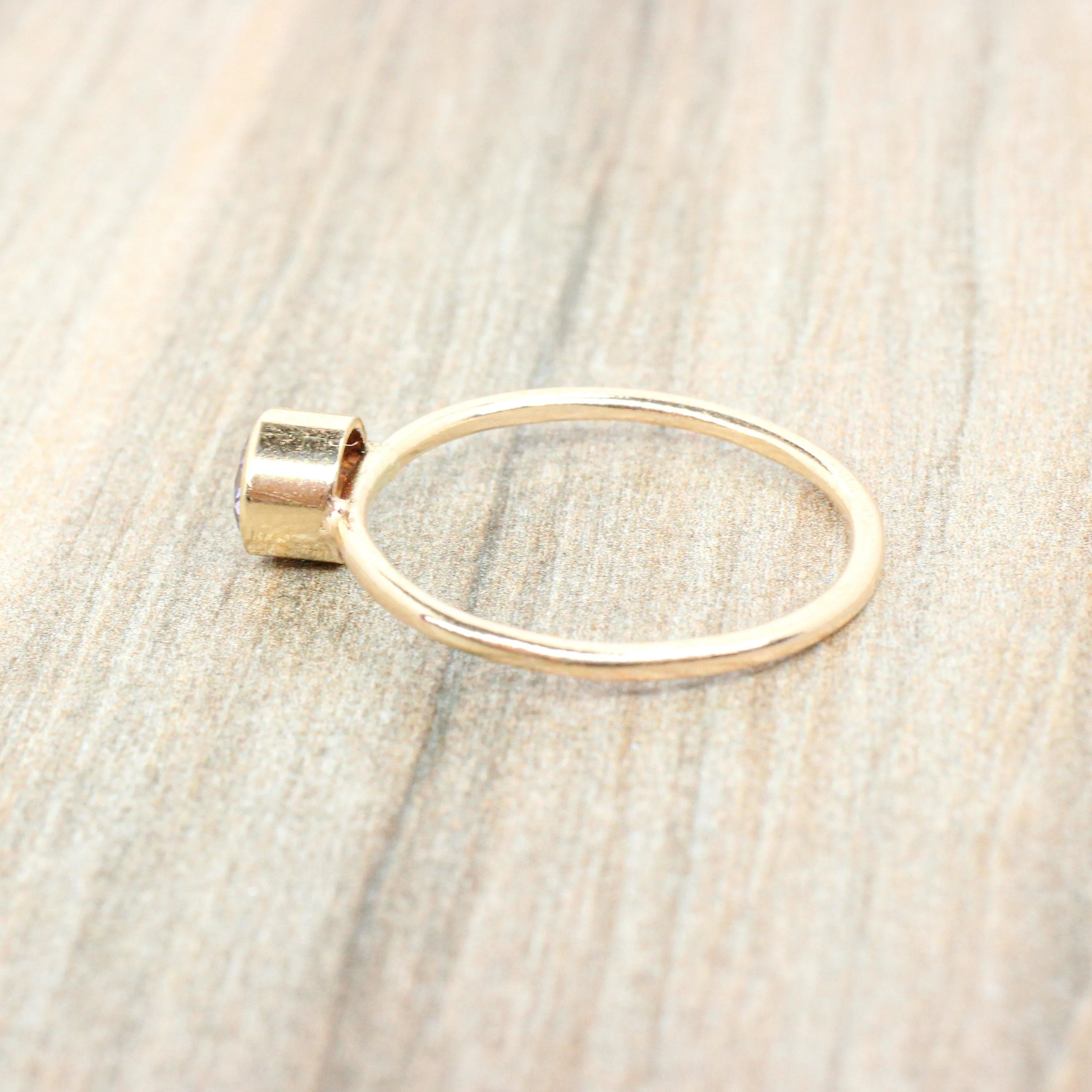 Sterling Silver Lab Alexandrite Stacking Ring