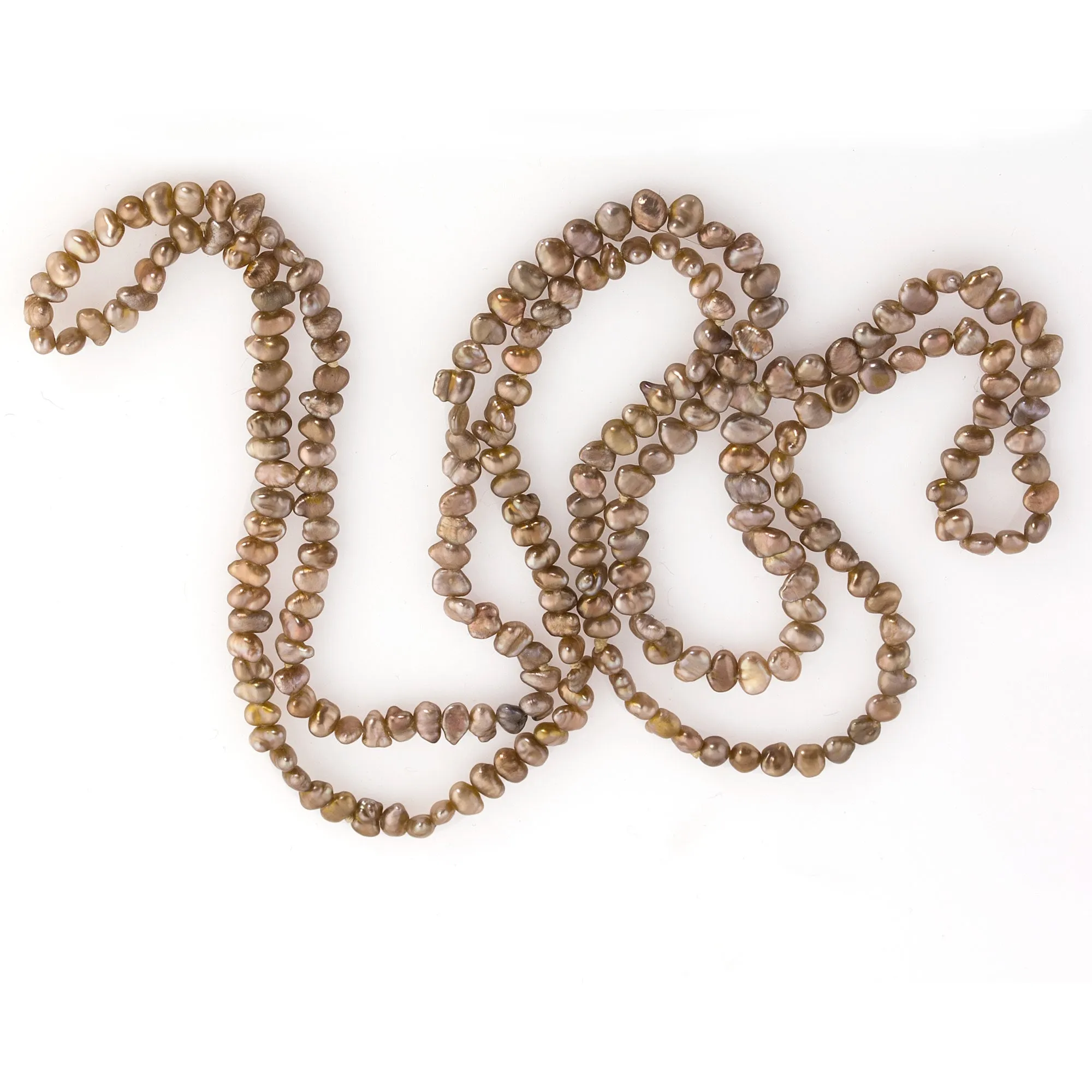 Superb Akoya Keishi bronze pearl necklace.  32 inches.  j-nlbd996