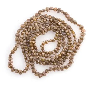 Superb Akoya Keishi bronze pearl necklace.  32 inches.  j-nlbd996