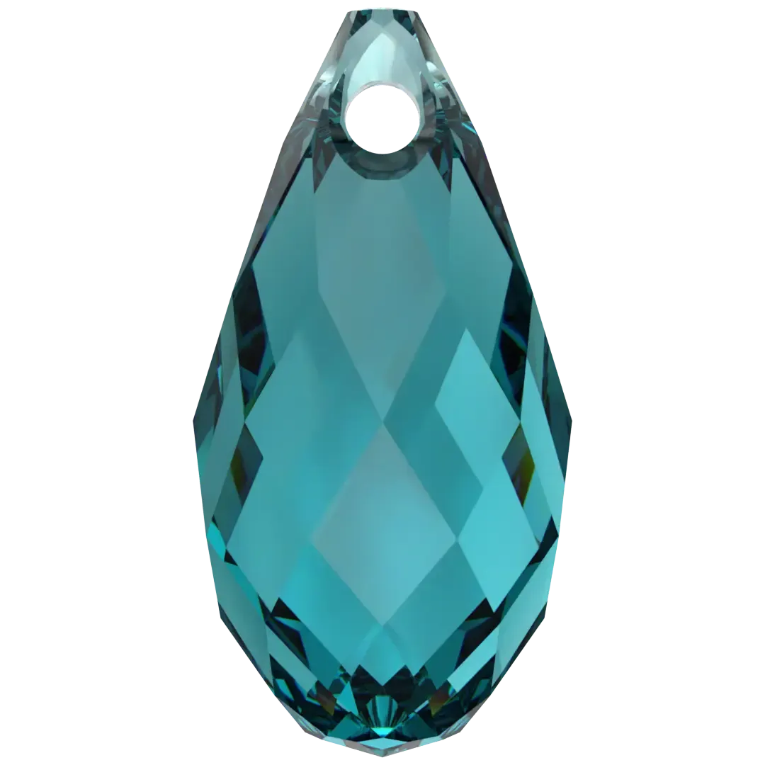 Swarovski Pendants Briolette (6010) Blue Zircon