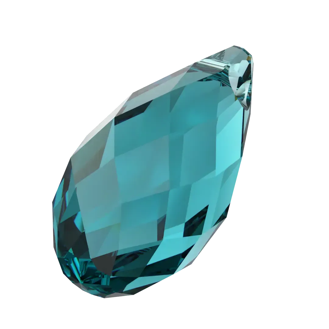 Swarovski Pendants Briolette (6010) Blue Zircon
