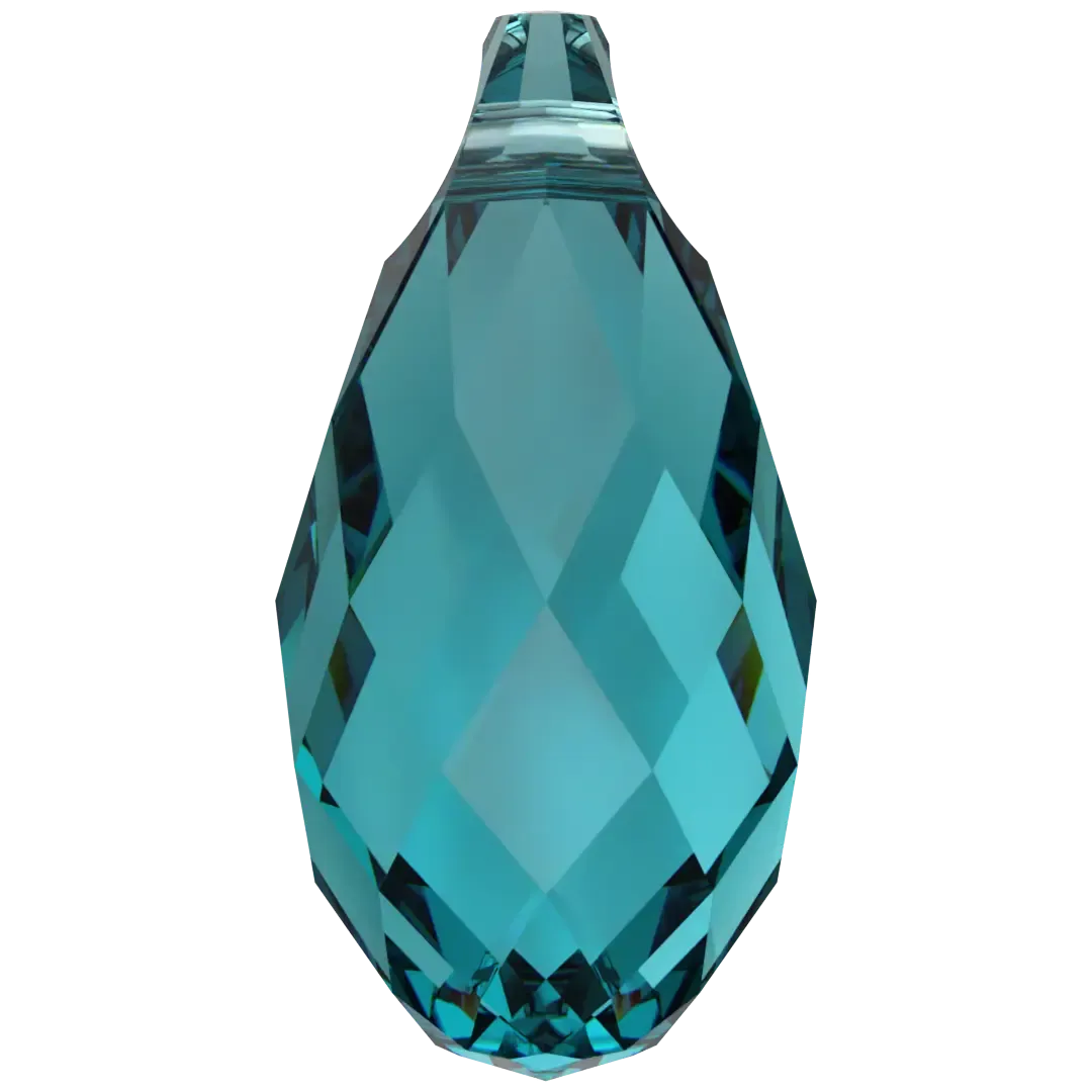 Swarovski Pendants Briolette (6010) Blue Zircon