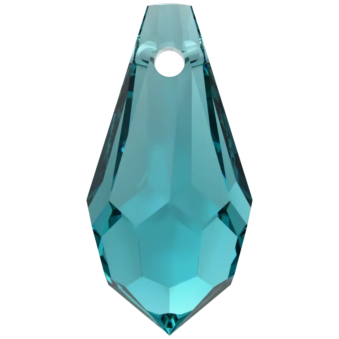 Swarovski Pendants Teardrop (6000) Blue Zircon