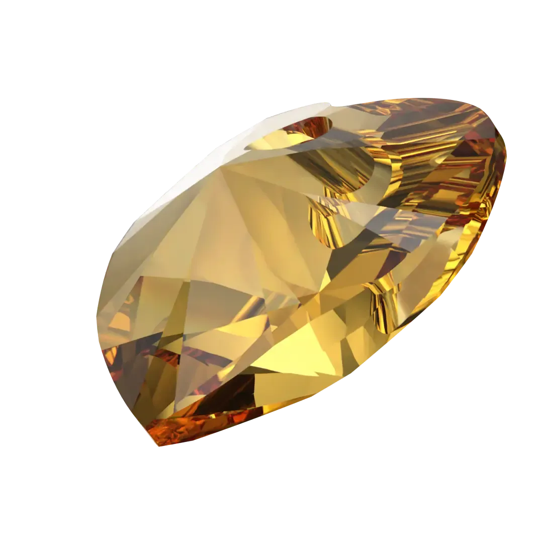 Swarovski Pendants Xilion Heart (6228) Golden Topaz