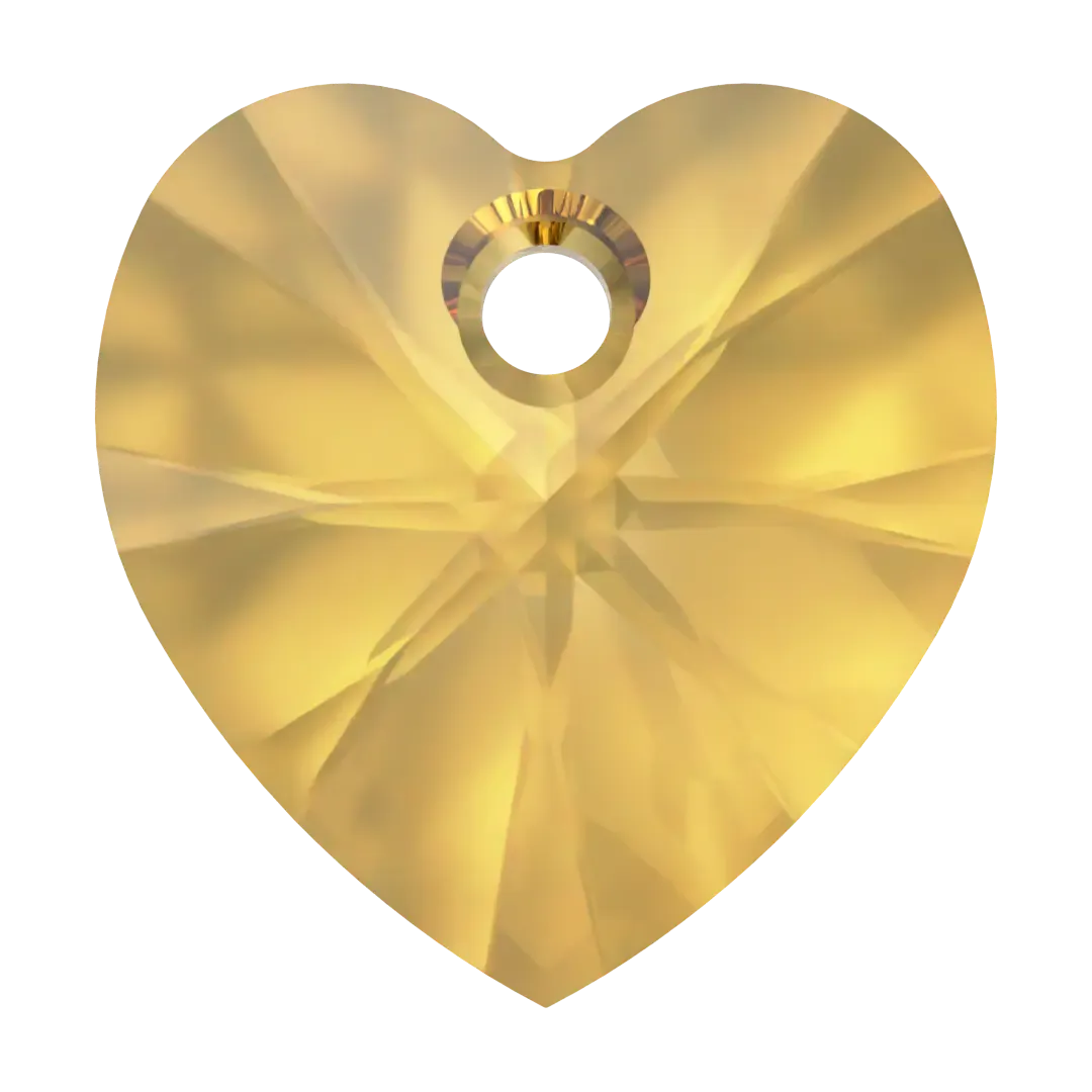 Swarovski Pendants Xilion Heart (6228) Golden Topaz