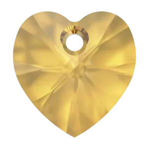 Swarovski Pendants Xilion Heart (6228) Golden Topaz