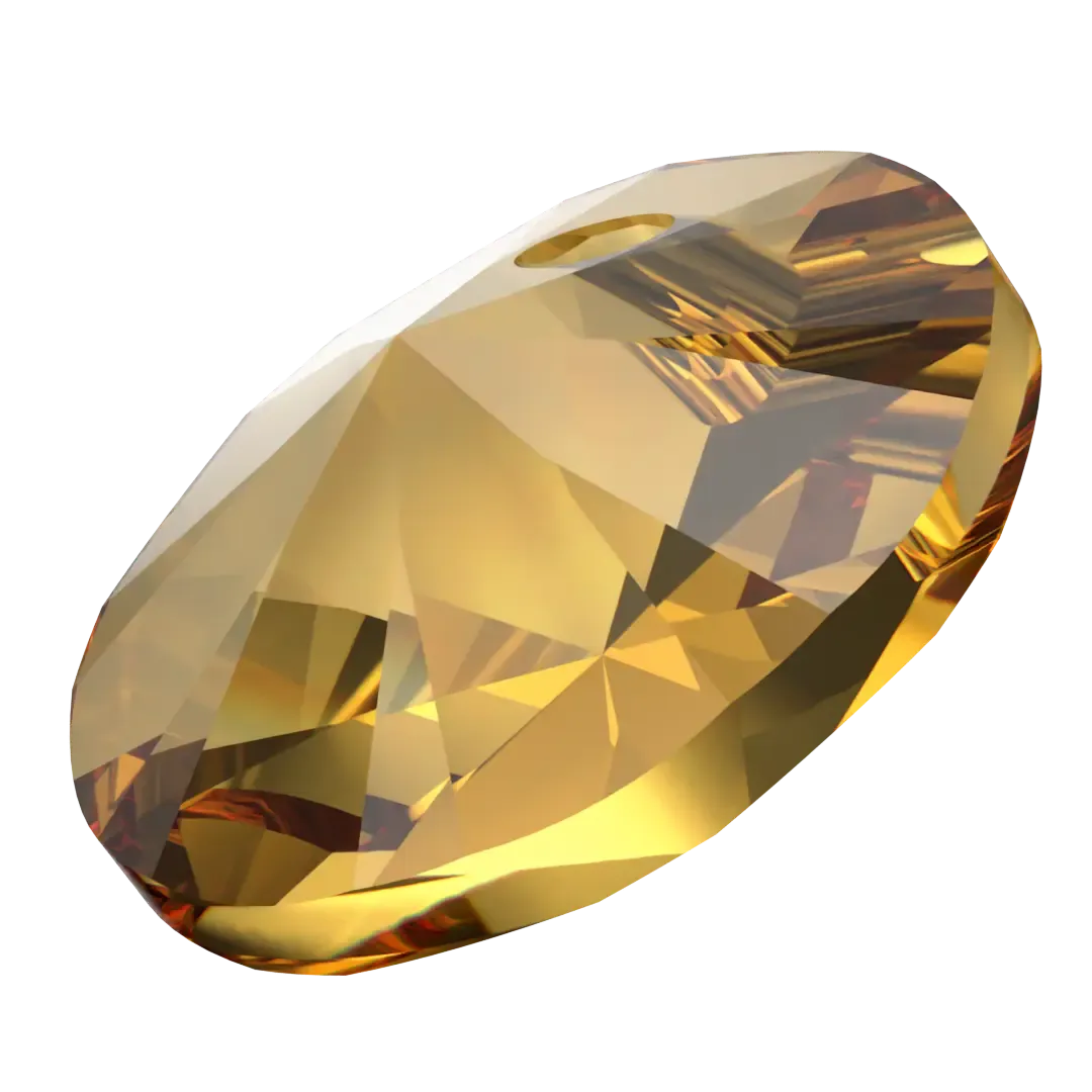 Swarovski Pendants Xilion Round (6428) Golden Topaz