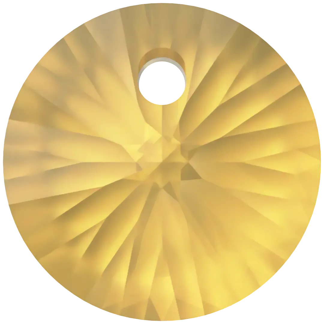 Swarovski Pendants Xilion Round (6428) Golden Topaz