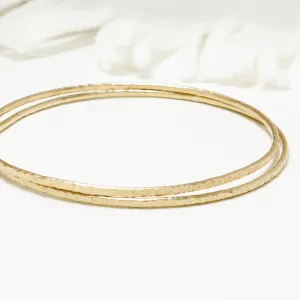 The 2 Line Hammered Celebration Bangles