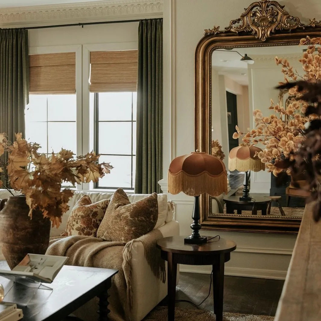 The Emmy Fringed Lampshade - golden fringe