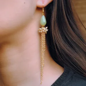 The Green Cascade Earrings