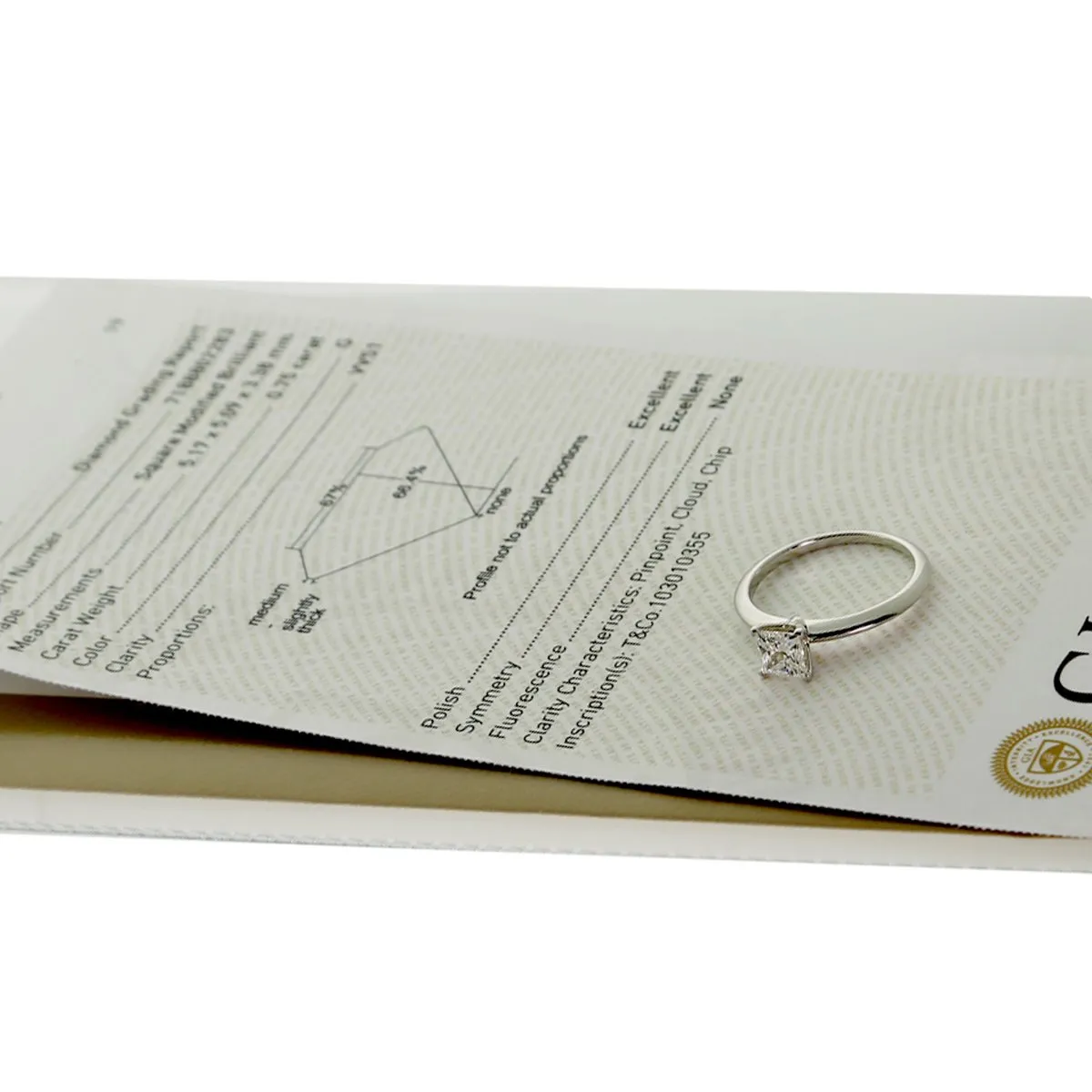 Tiffany & Co Princess Cut Diamond Engagement Ring