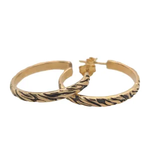 Tiger Print Hoops