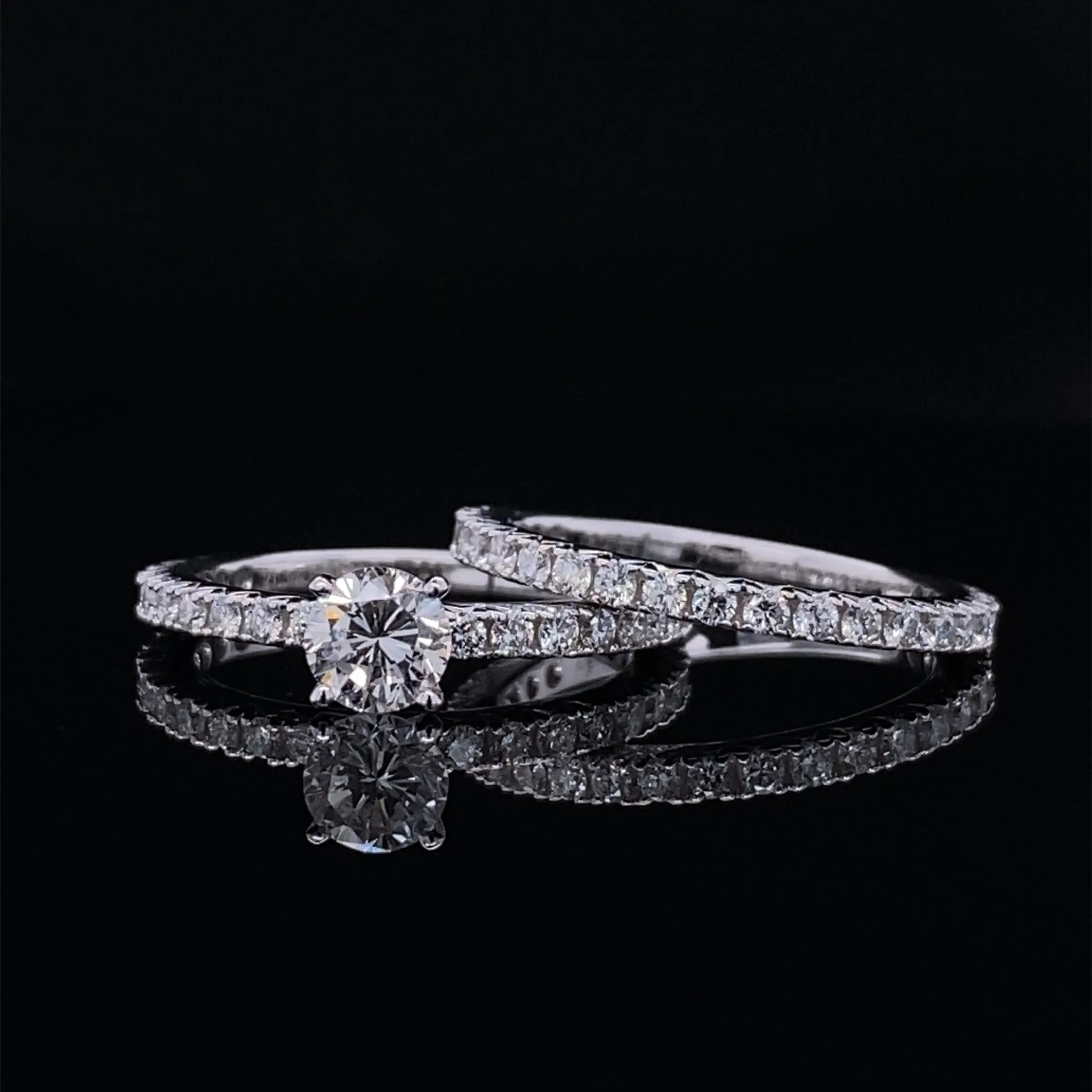 Timeless Love Diamond Engagement Bridal Wedding Set