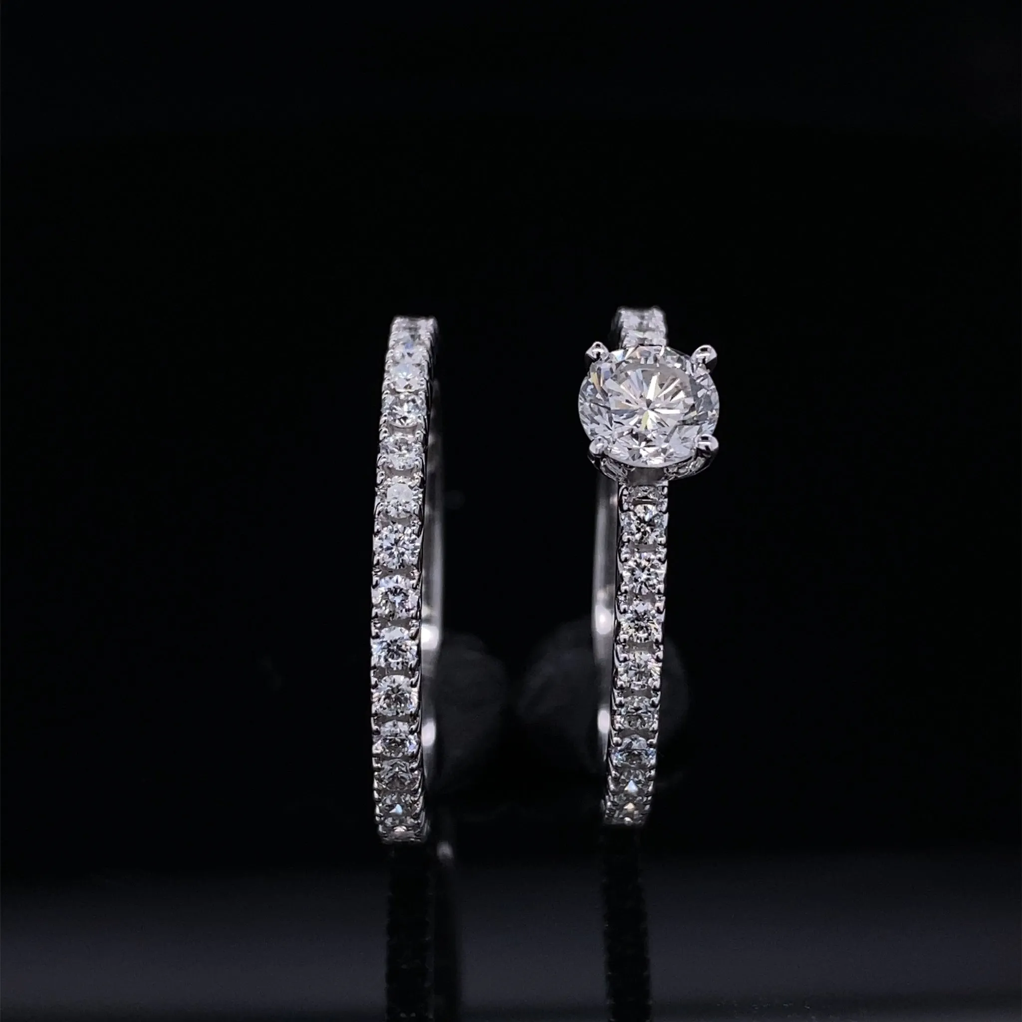 Timeless Love Diamond Engagement Bridal Wedding Set
