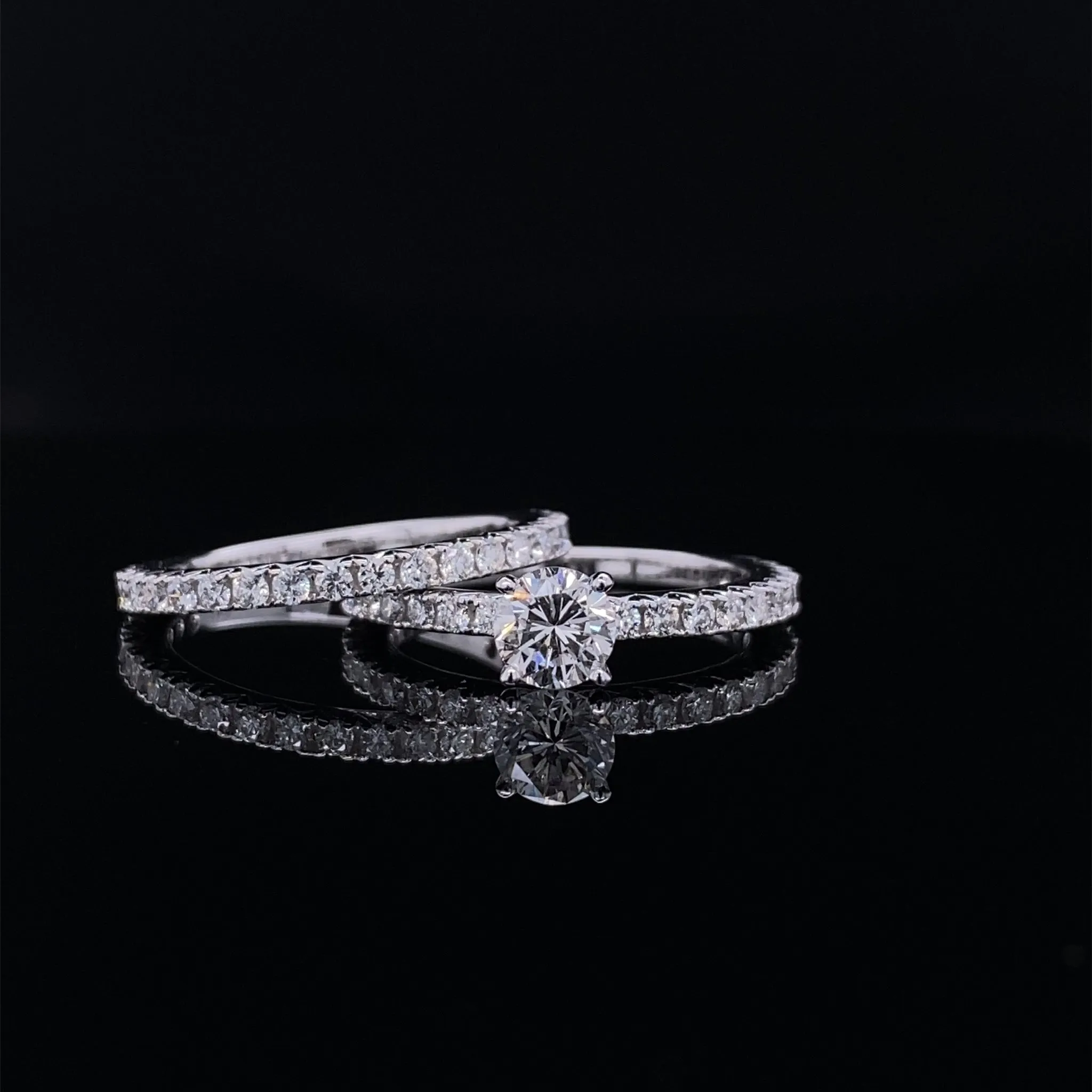 Timeless Love Diamond Engagement Bridal Wedding Set