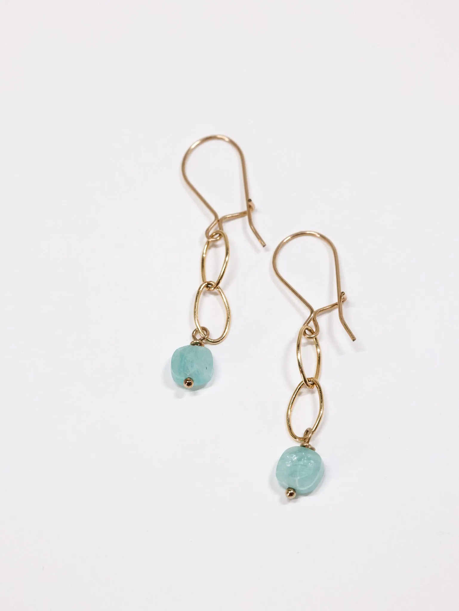 Tiny Amazonite drop earrings