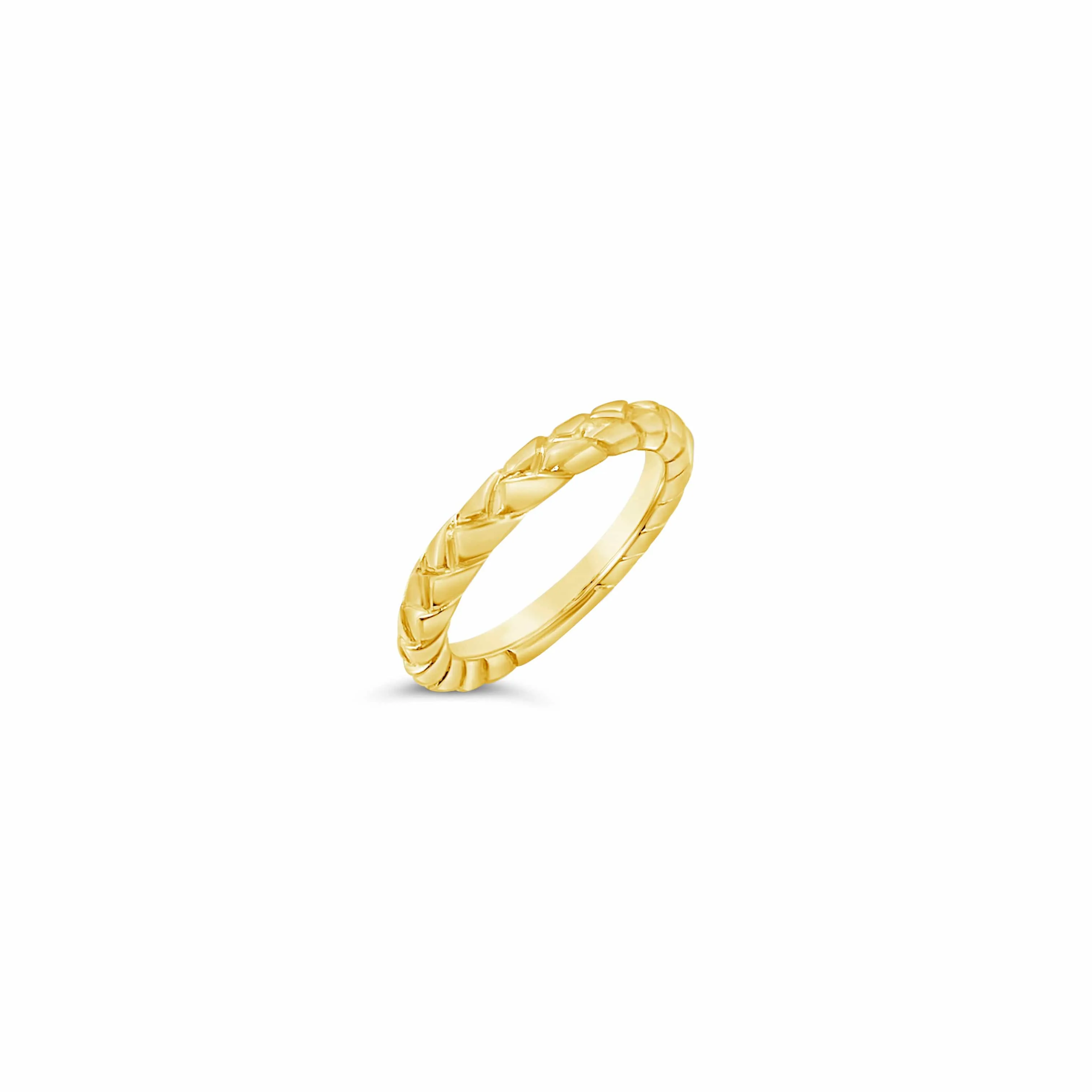 Trenza Stacking Gold Rings