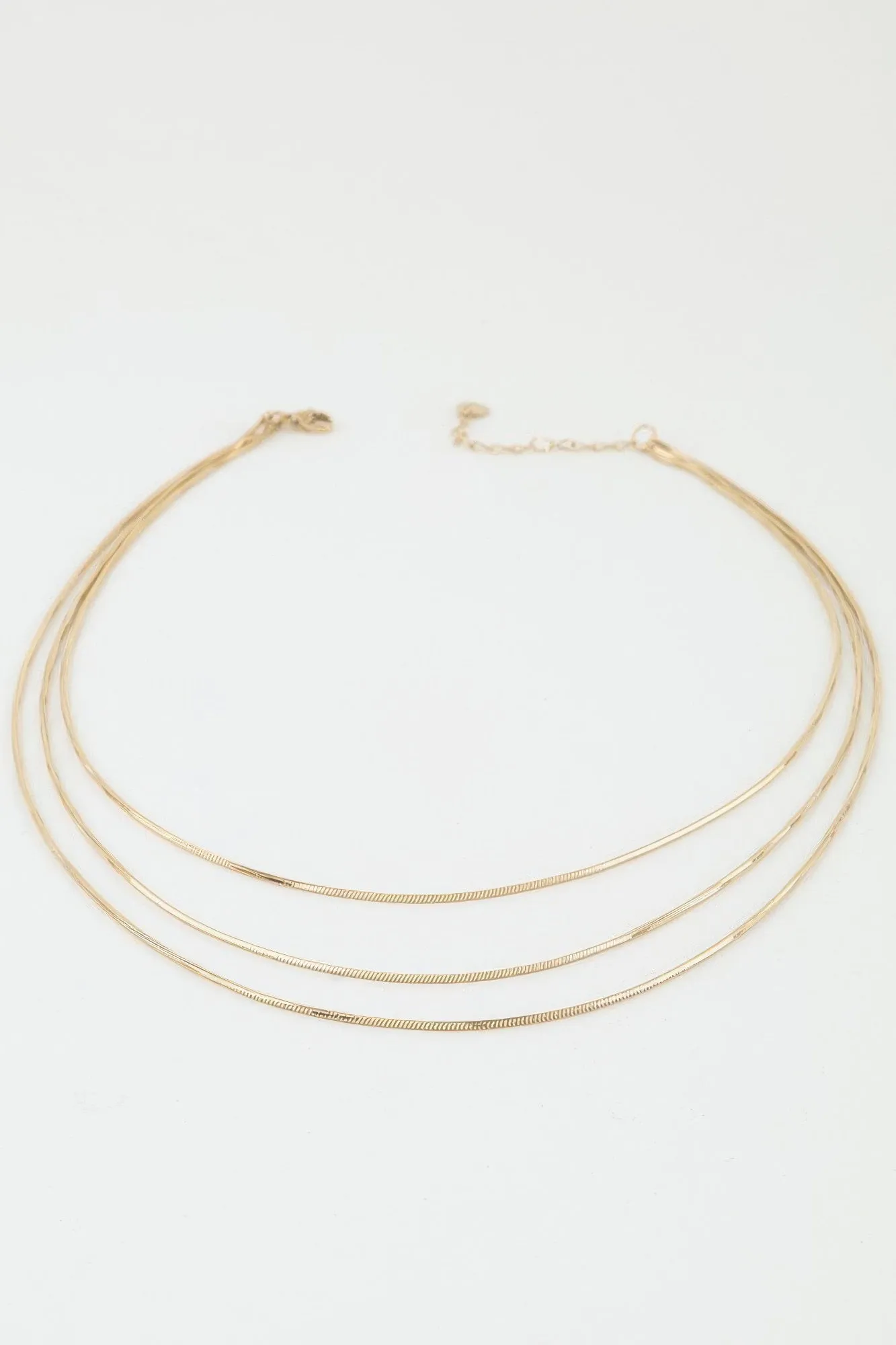 Triple Sleek Chain Necklace