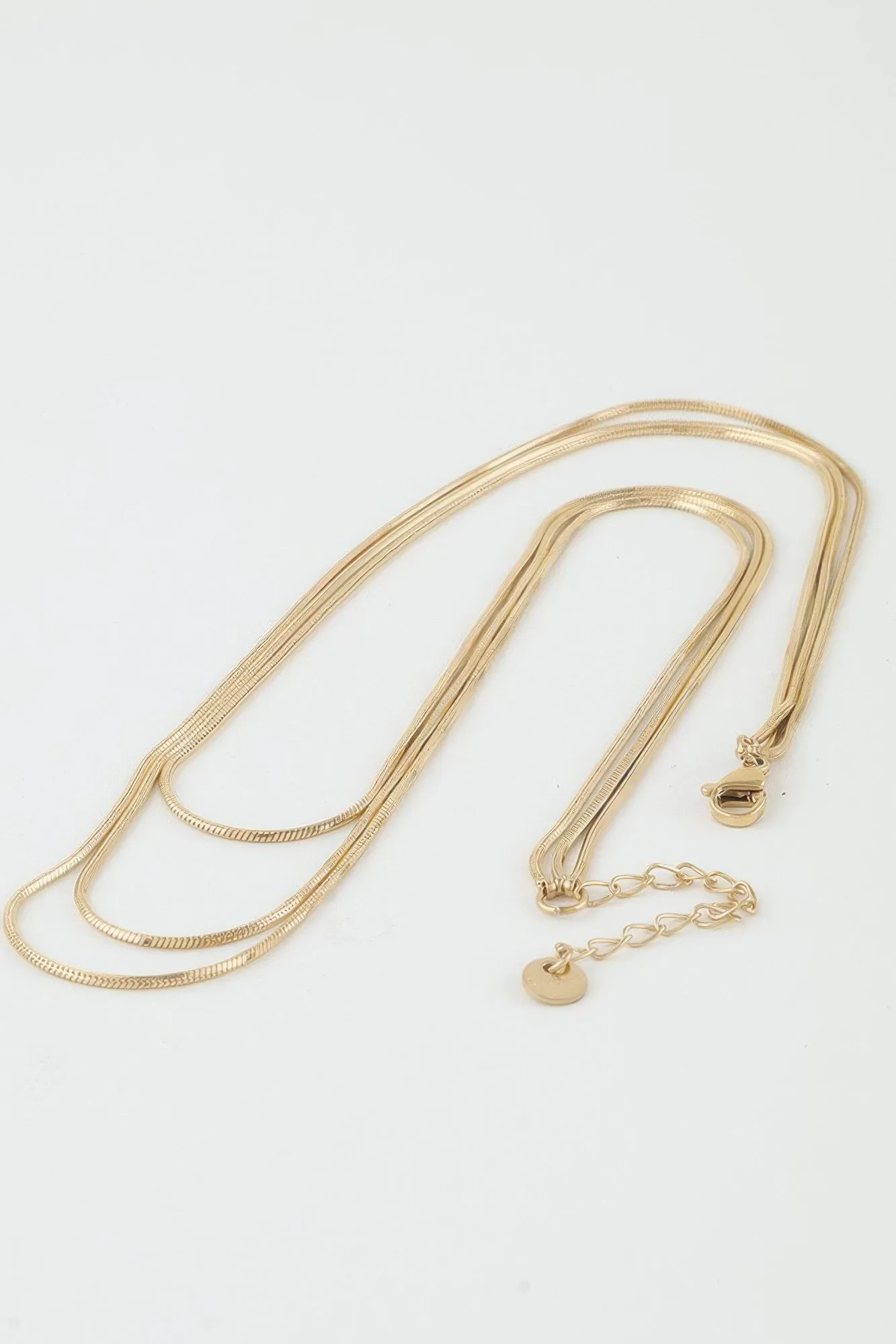 Triple Sleek Chain Necklace