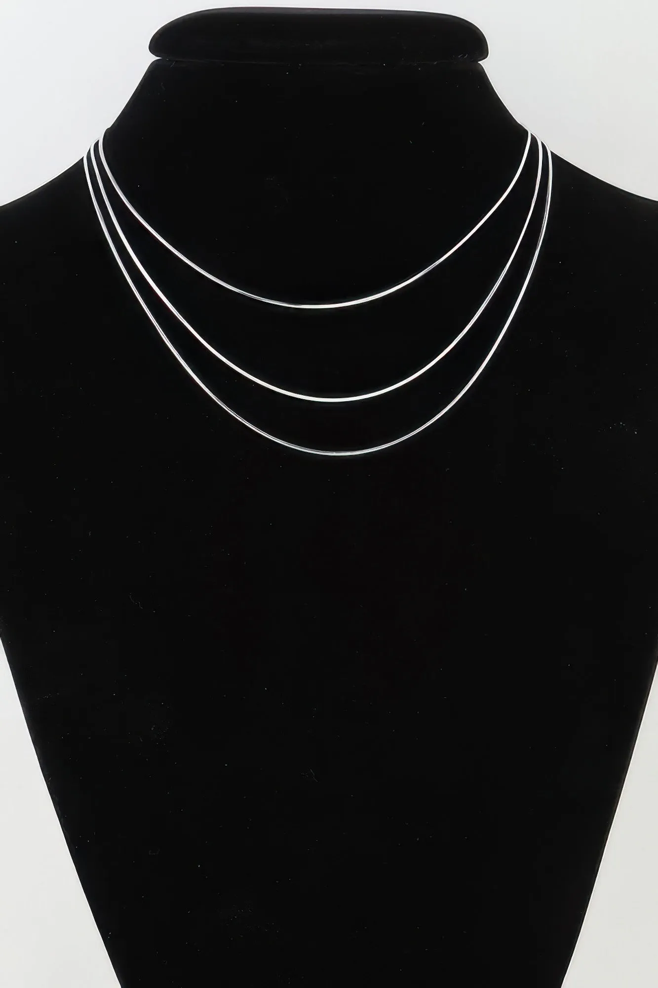 Triple Sleek Chain Necklace