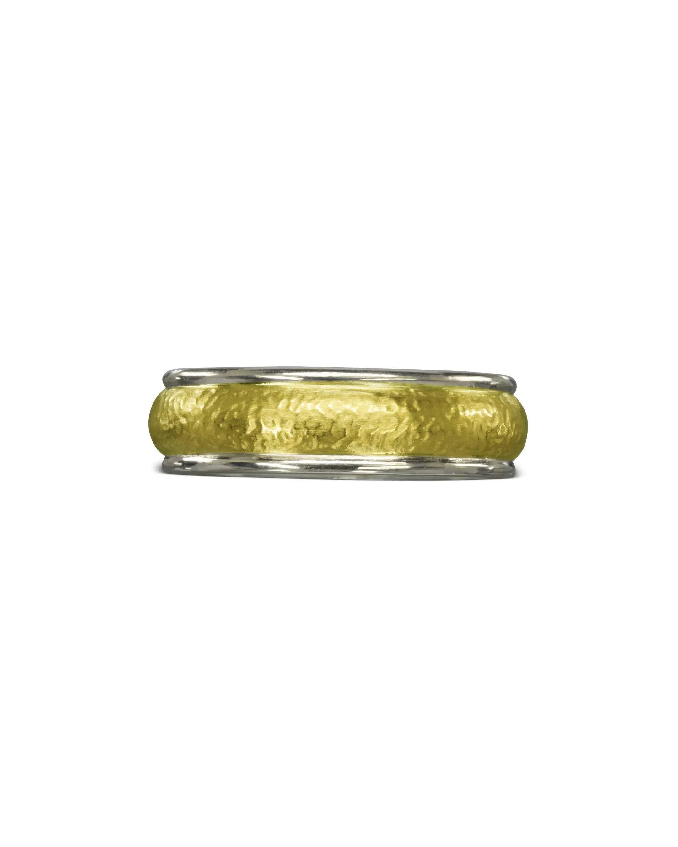 Two Colour Matte Gold Wedding Band