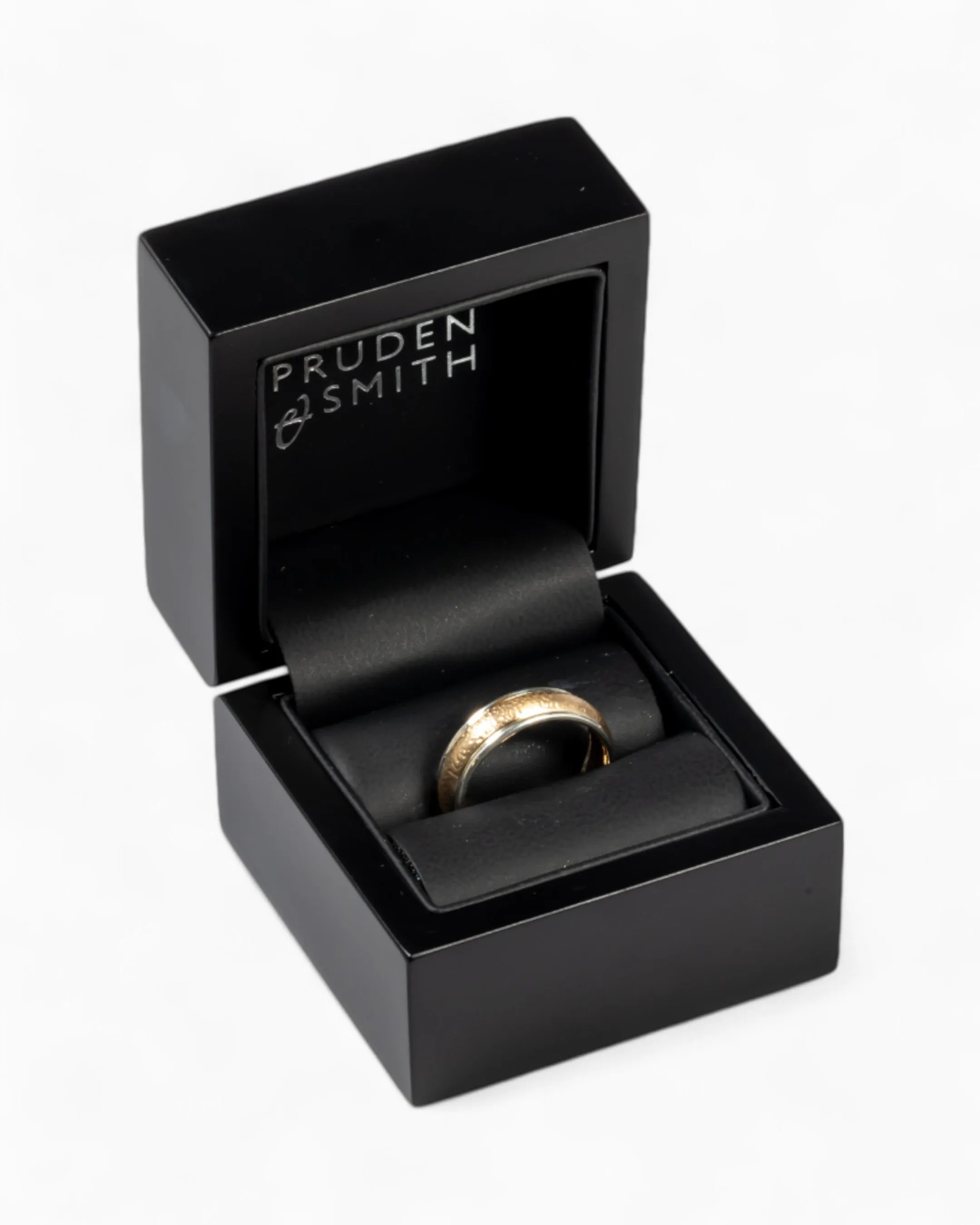 Two Colour Matte Gold Wedding Band