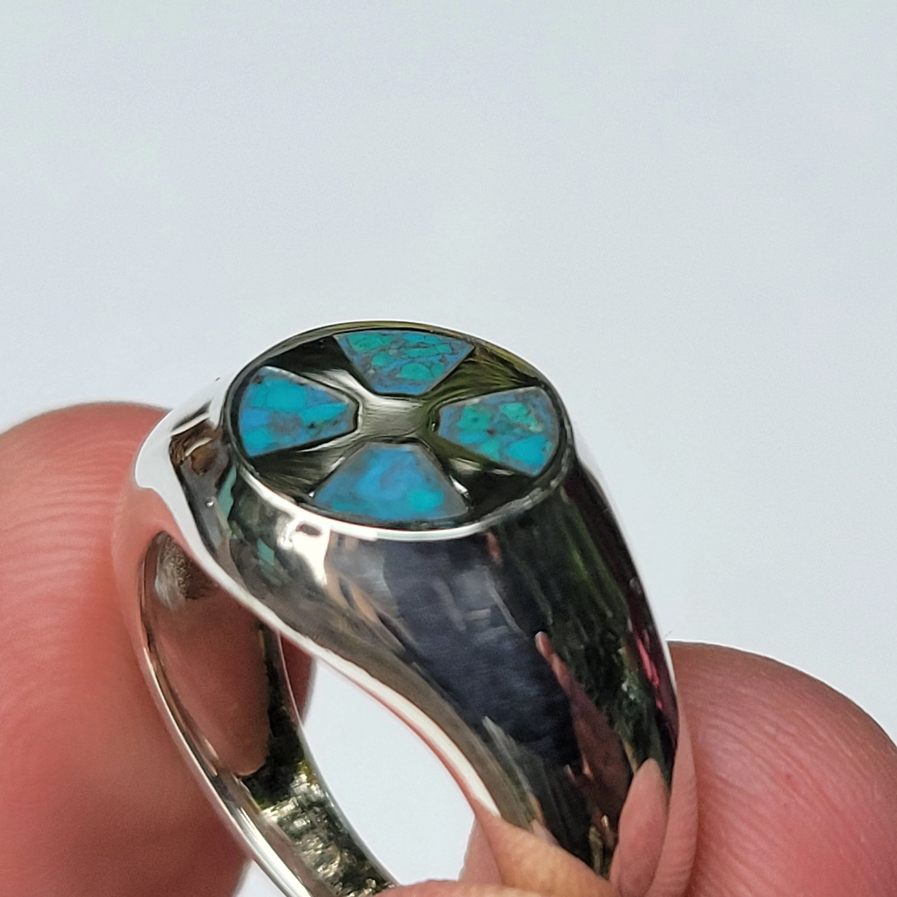 Unique Sterling Silver Knight Cross Signet Ring – Size 9 ***SPECIAL OFFER***