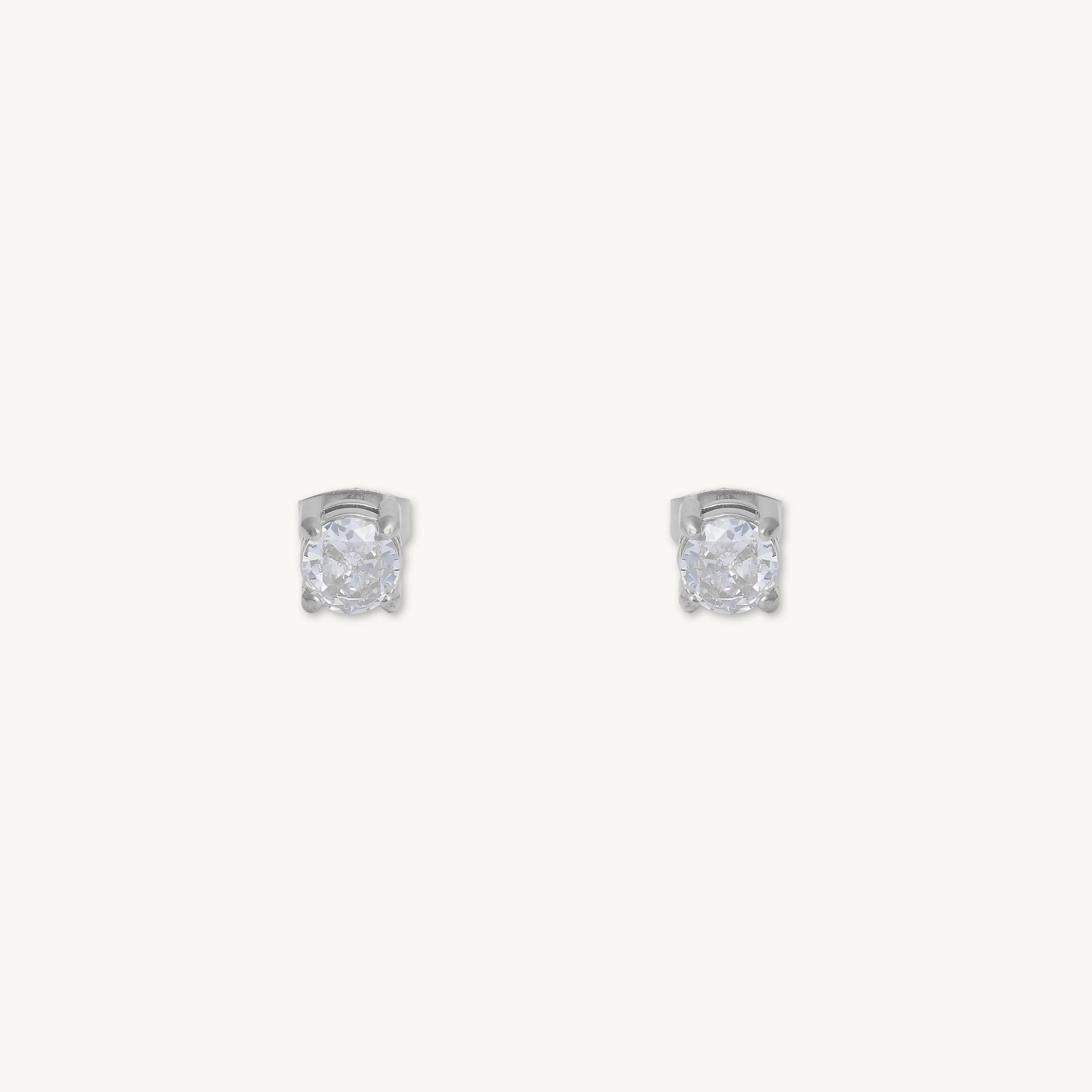 Unisex Classic Sapphire Stud Earrings