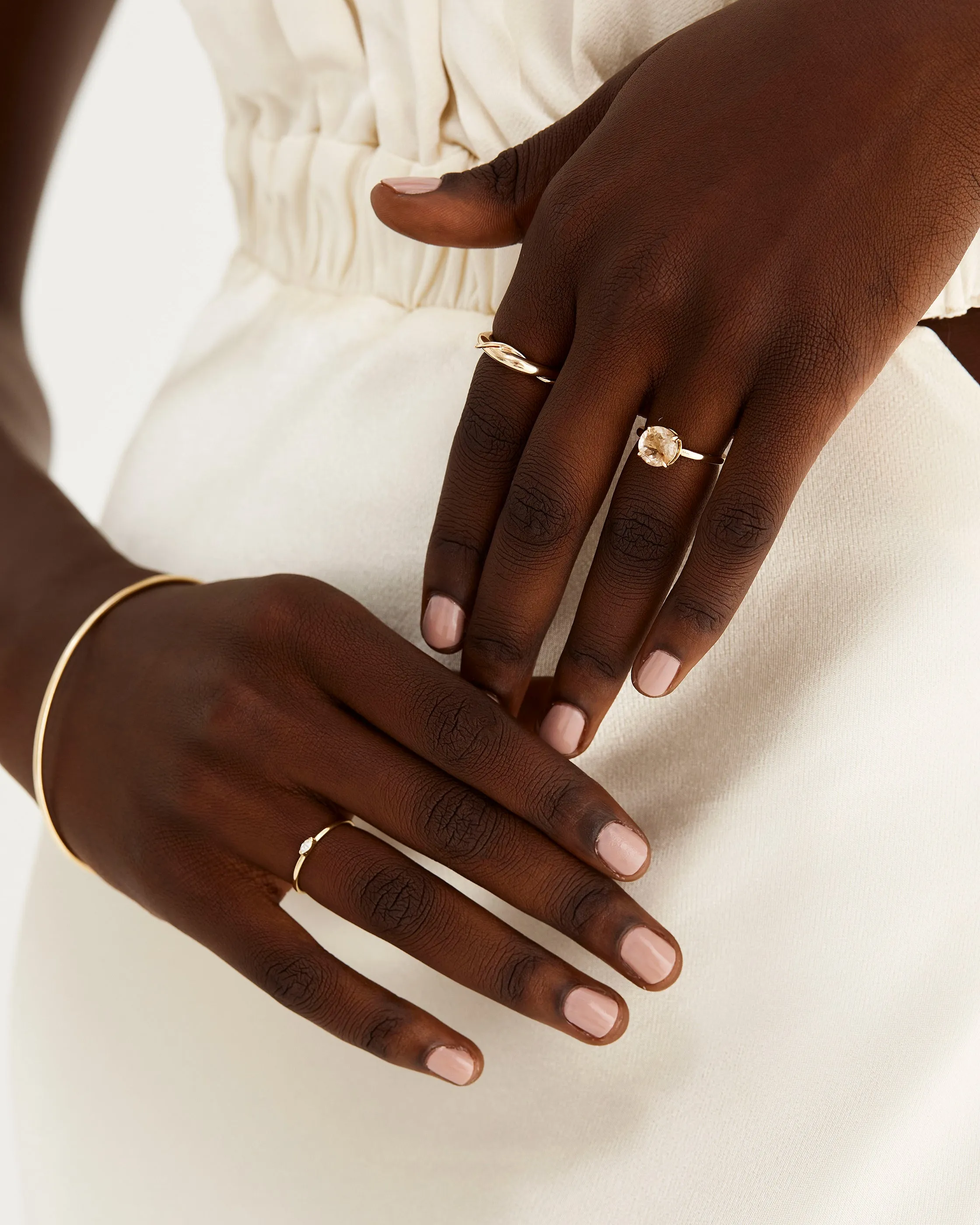 Vega Stacking Ring | Diamond