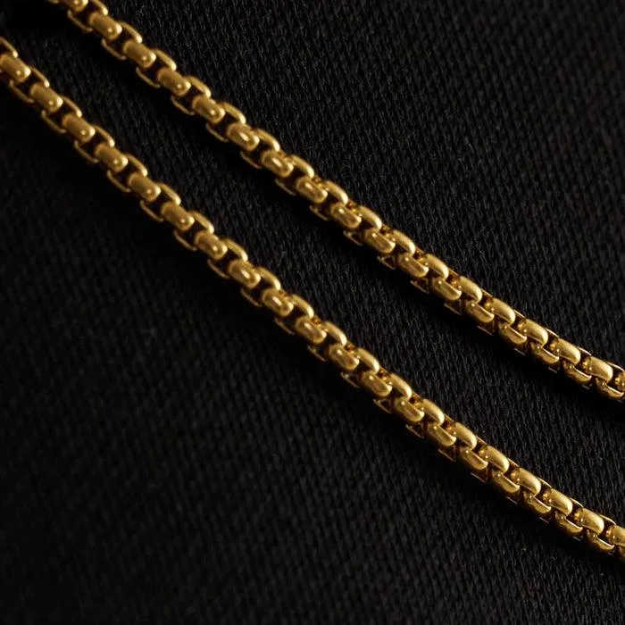Venetian Box Chain Stack (3mm) - Gold