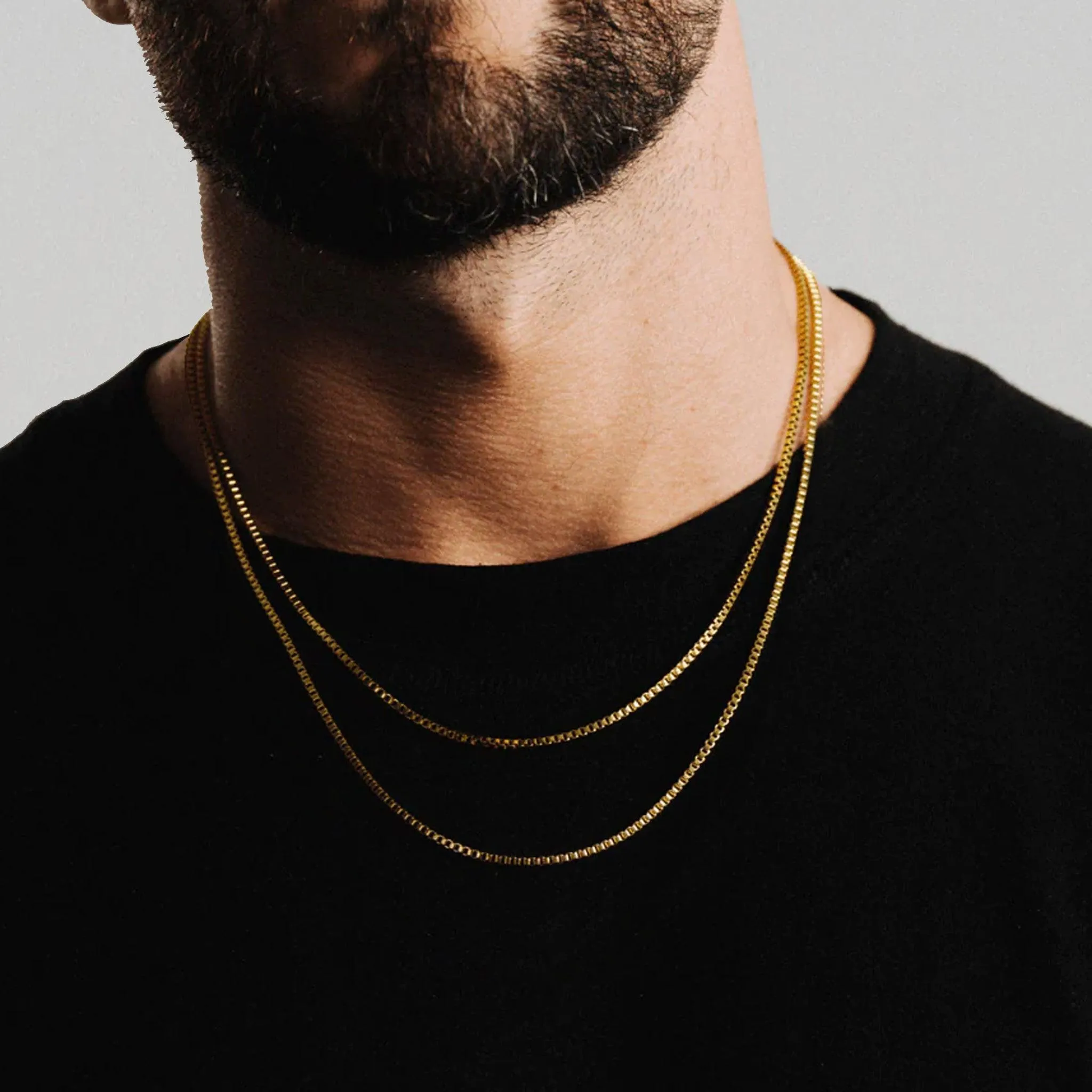 Venetian Box Chain Stack (3mm) - Gold