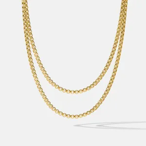Venetian Box Chain Stack (3mm) - Gold