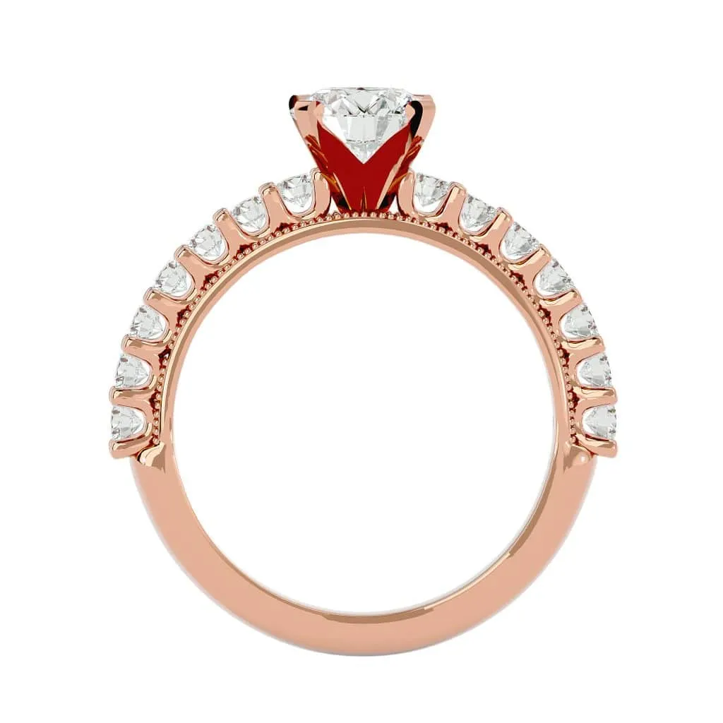 Vintage Engagement Ring Scalloped Prong Setting